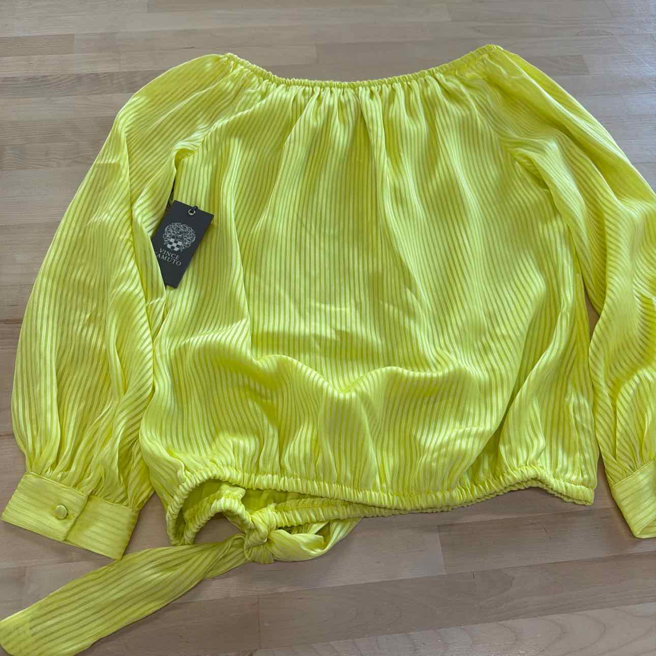 Vince Camuto Size S Yellow New Blouse SS