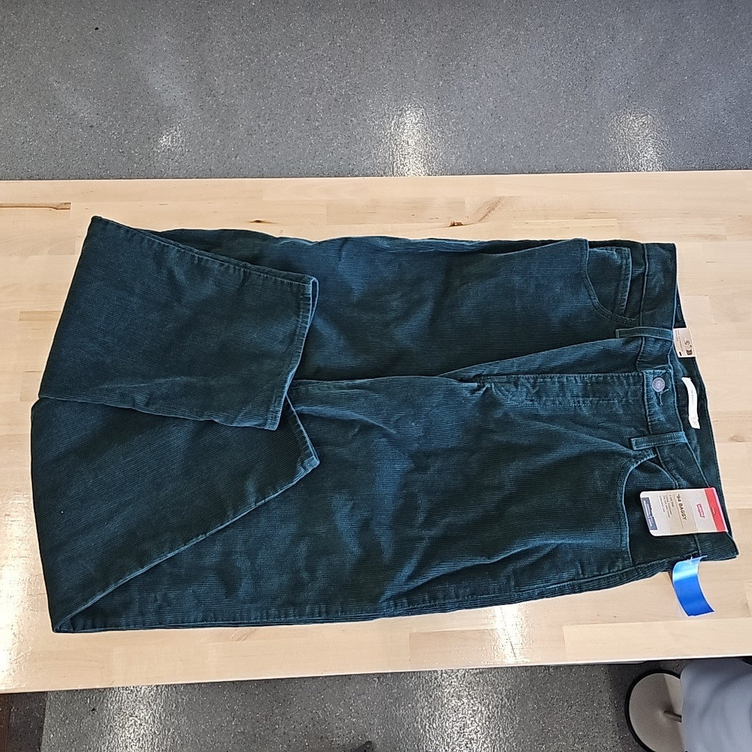 Levi's Size 10 Mid Rise 94 Baggy Corduroy Jeans - Darkest Spruce