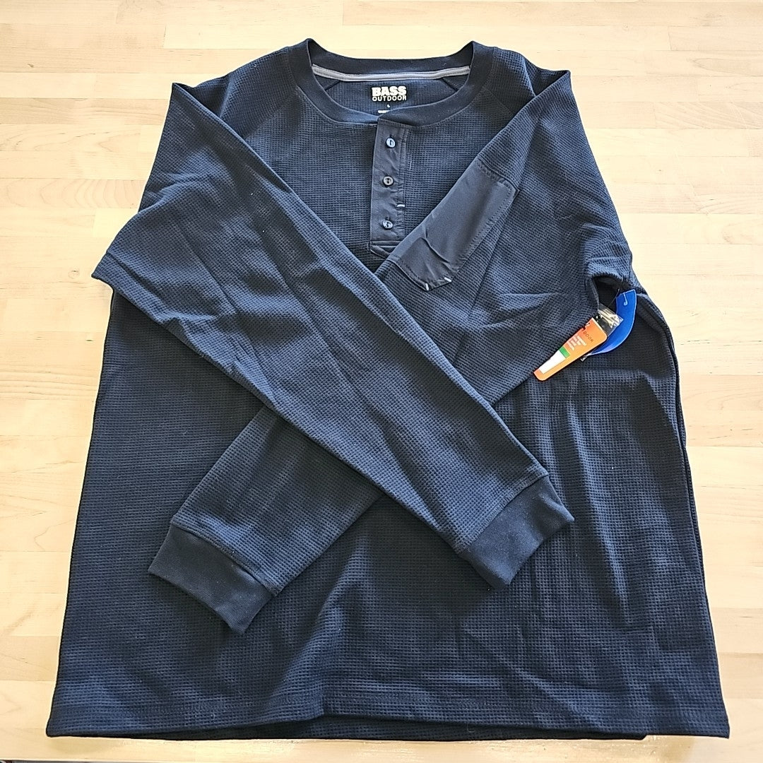 Bass Outdoor Size L Black MENS Long Sleeve Shirt