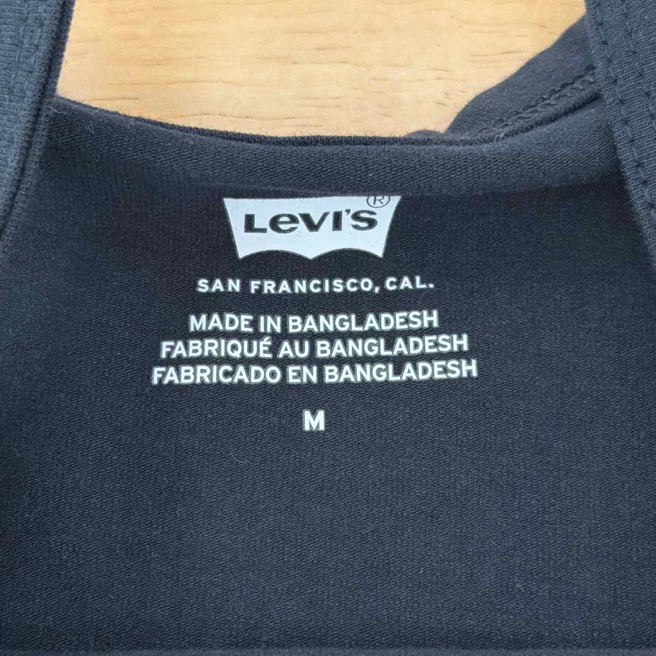 Levi's Size M Tank Mini Flower Embroidery Anthracite