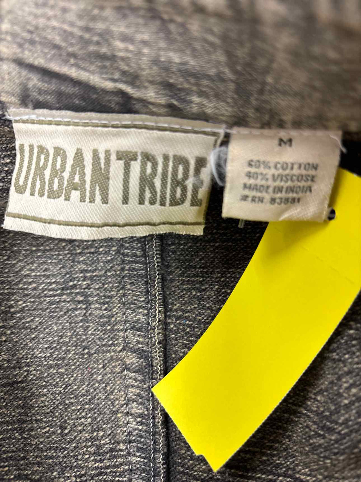 Urban Tribe Size M Gray & Tan Denim Preloved Jacket