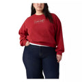 Levi's Size 1X Plus Size Everyday Crewneck Sweatshirt - Rhinestone Rythmic Red