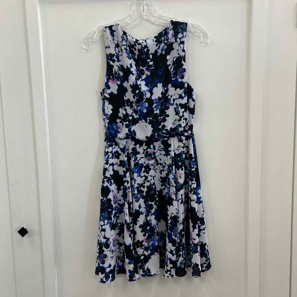 Express Size 6 Blue Black Preloved Dress
