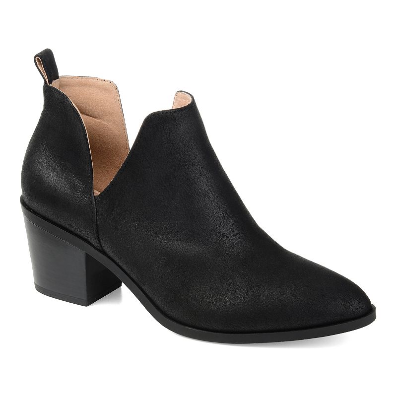 Journee Collection Shoe Size 8 Black Faux Leather Bootie