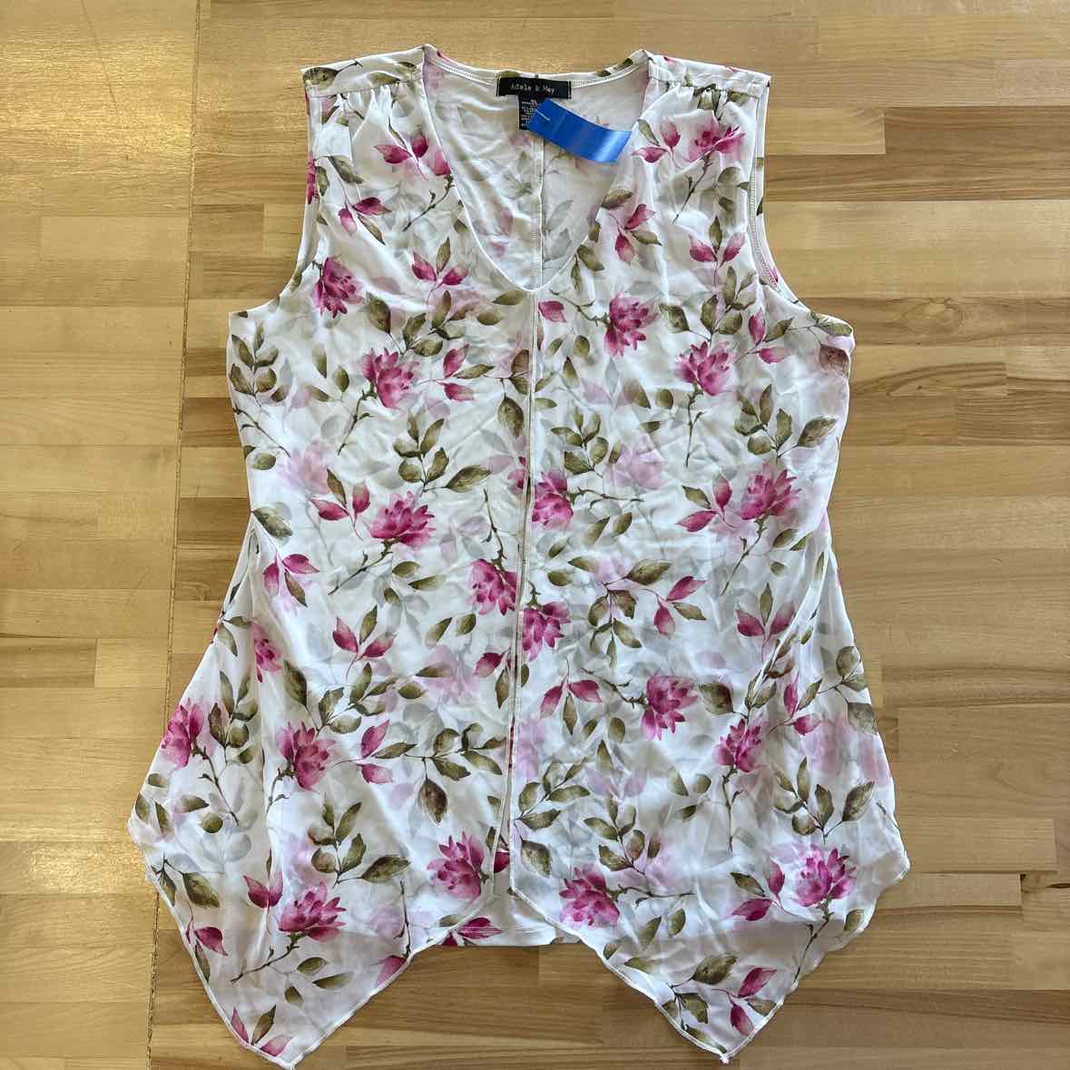 Adele and May Size XL White Sleeveless