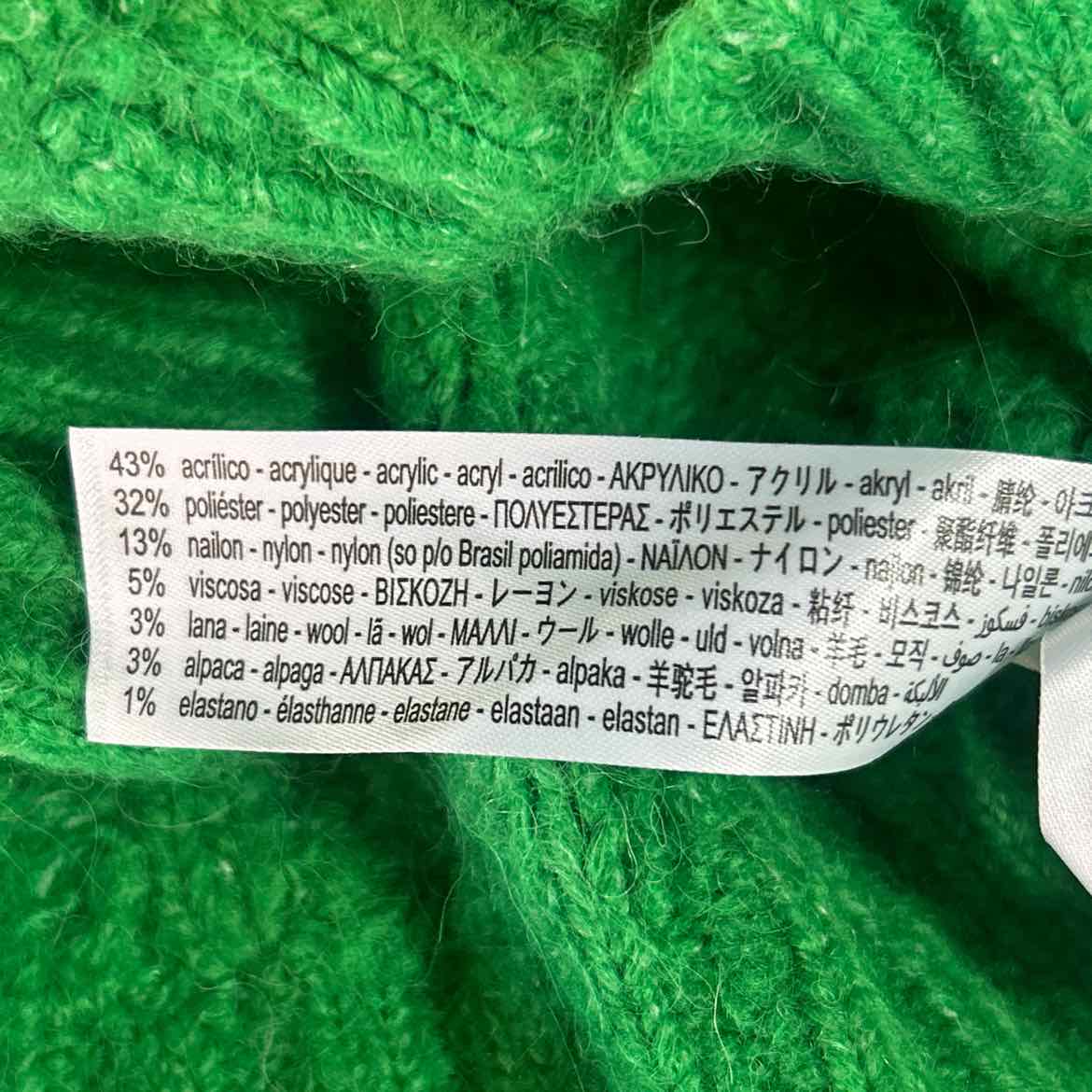 zara Size S Green Knit Preloved Sweater