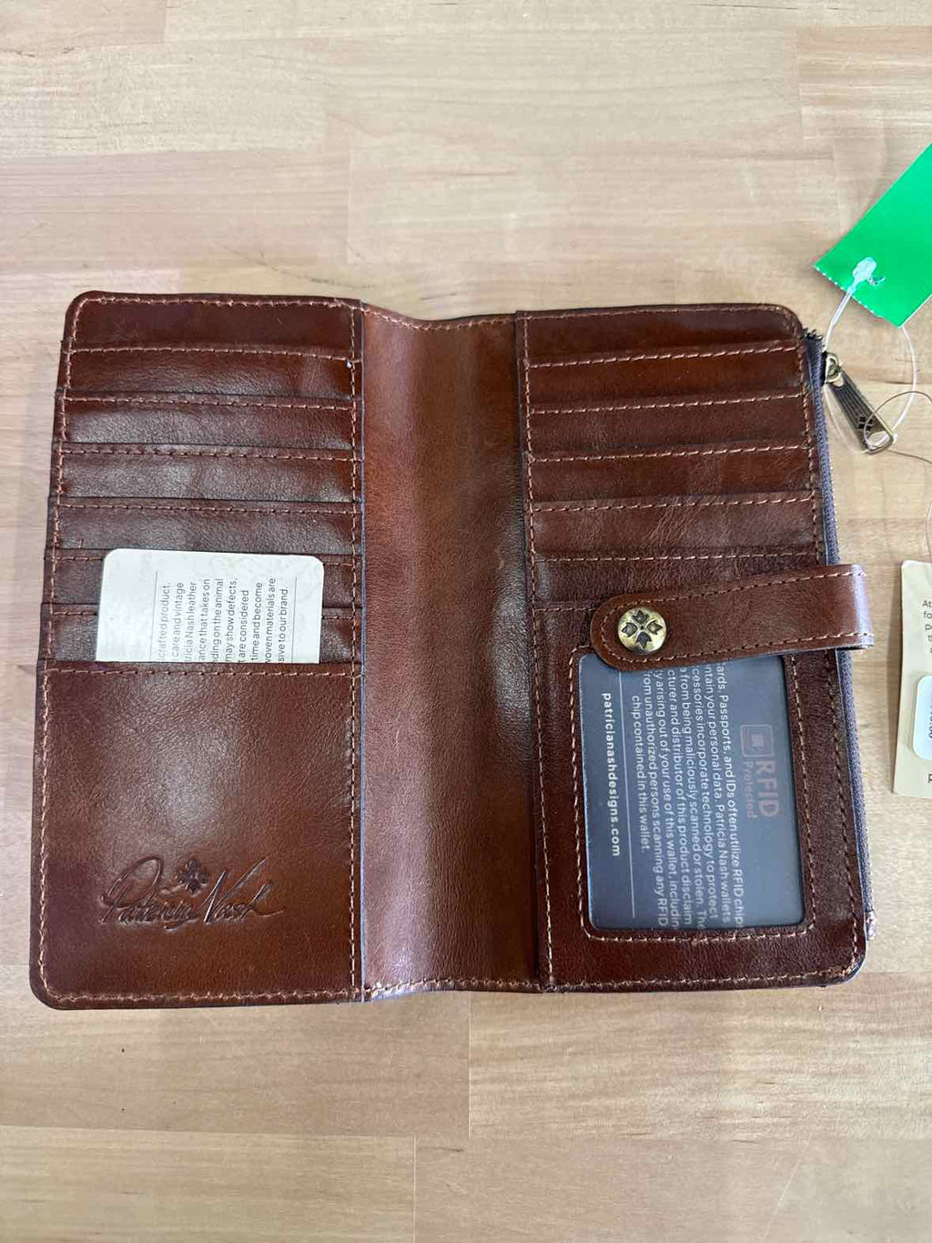 Patricia Nash Brown Leather Wallet
