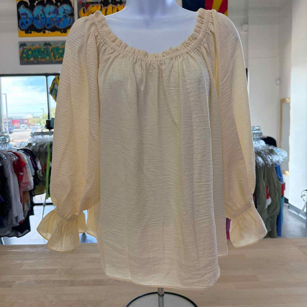 Womens MSK Off the Shoulder Ruffle Blouse
