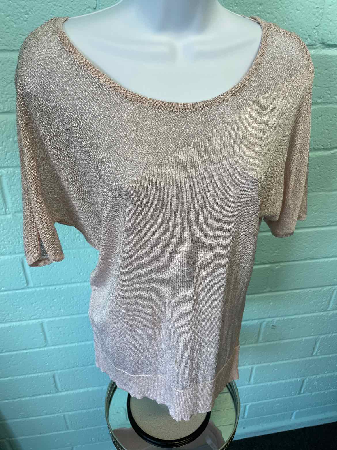 Calvin Klein Size SP Rose Gold Knit Top