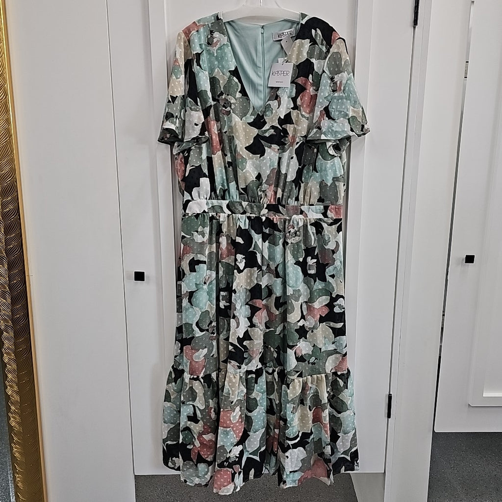 Kasper Size 20W Teal New Dress