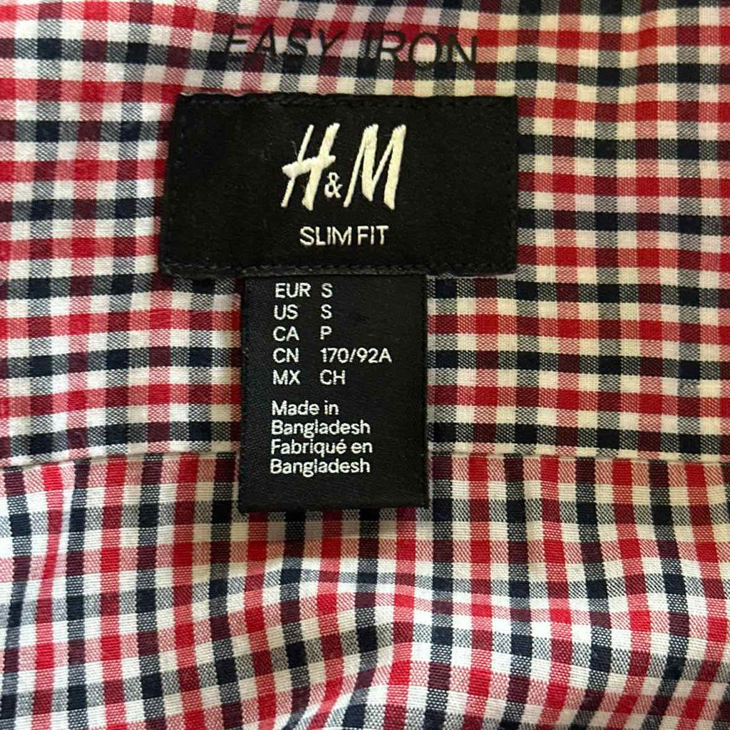 H&M Size S Red MENS Button Down Shirt