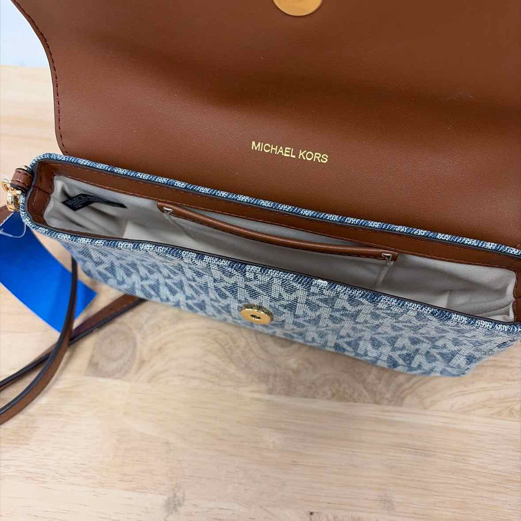 Michael Kors Nolita Small Logo Jacquard Denim Crossbody Bag