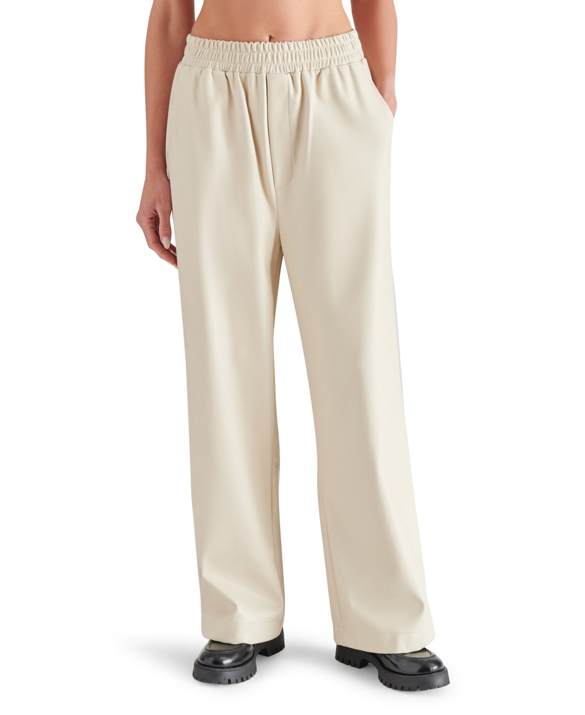 Steve Madden Women's Gilda Faux Leather Pants - Bone