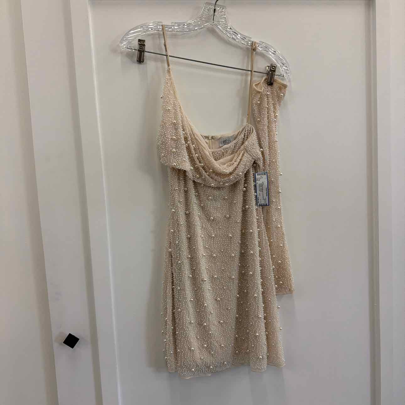 Oh Polly Size 4 Champagne Embellished Preloved Dress