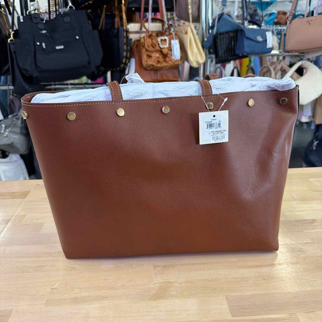 Fossil Brown Tote Leather New Handbag