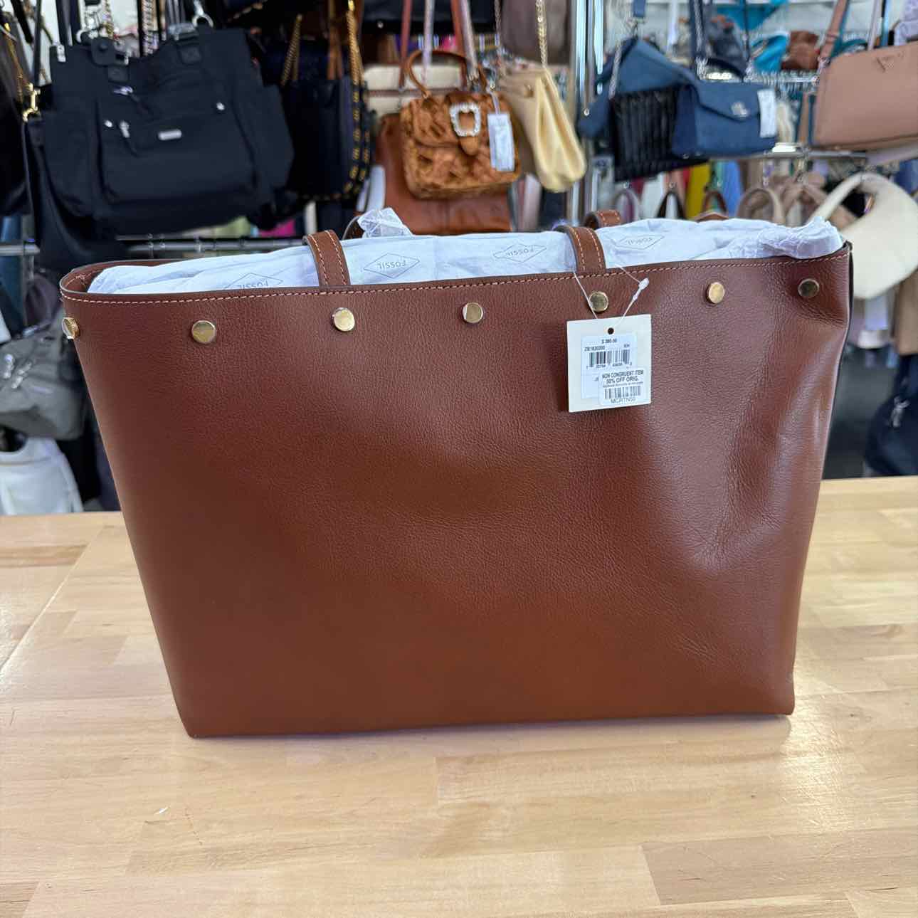 Fossil Brown Tote Leather New Handbag