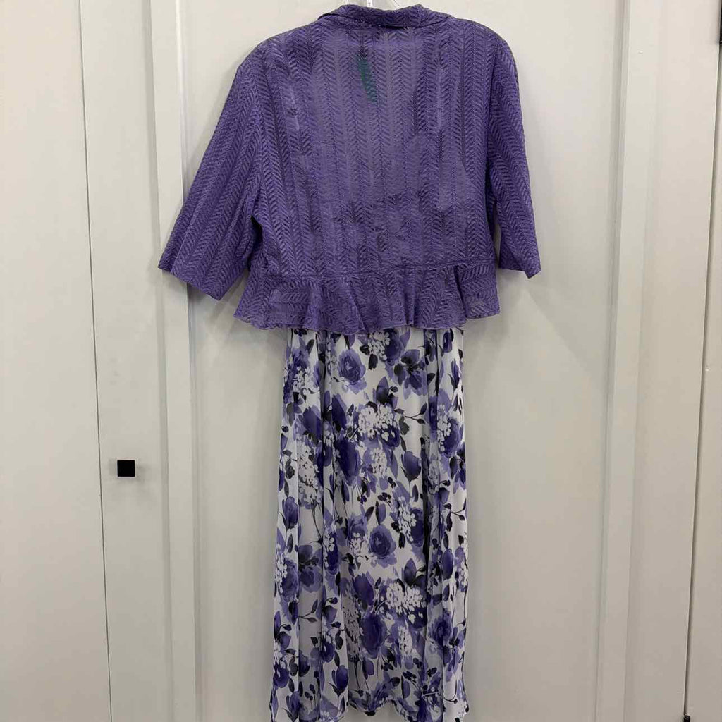 Connected Size 14 Purple Preloved 2 pc Dress Set