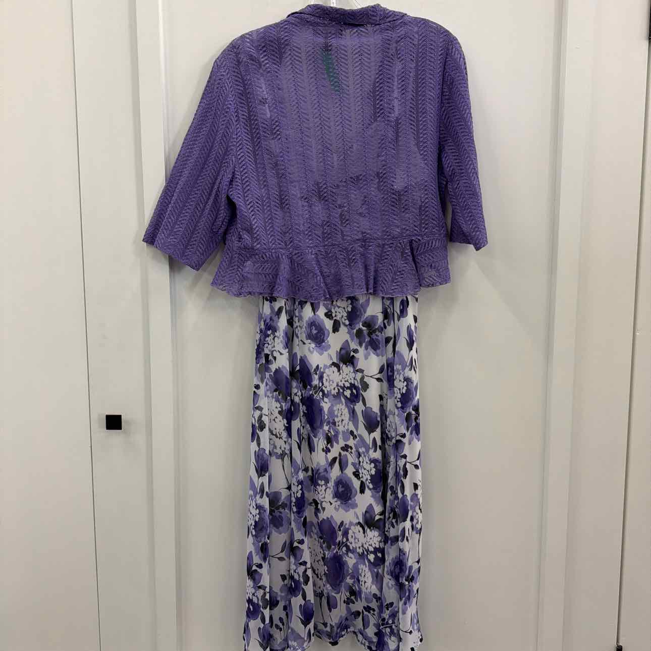 Connected Size 14 Purple Preloved 2 pc Dress Set