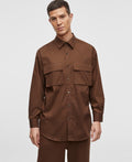 Mode of One Men's Long-Sleeve Button-Front Utility Shirt