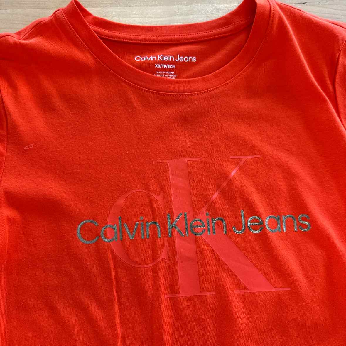 Calvin Klein Size XS Orange T-shirt