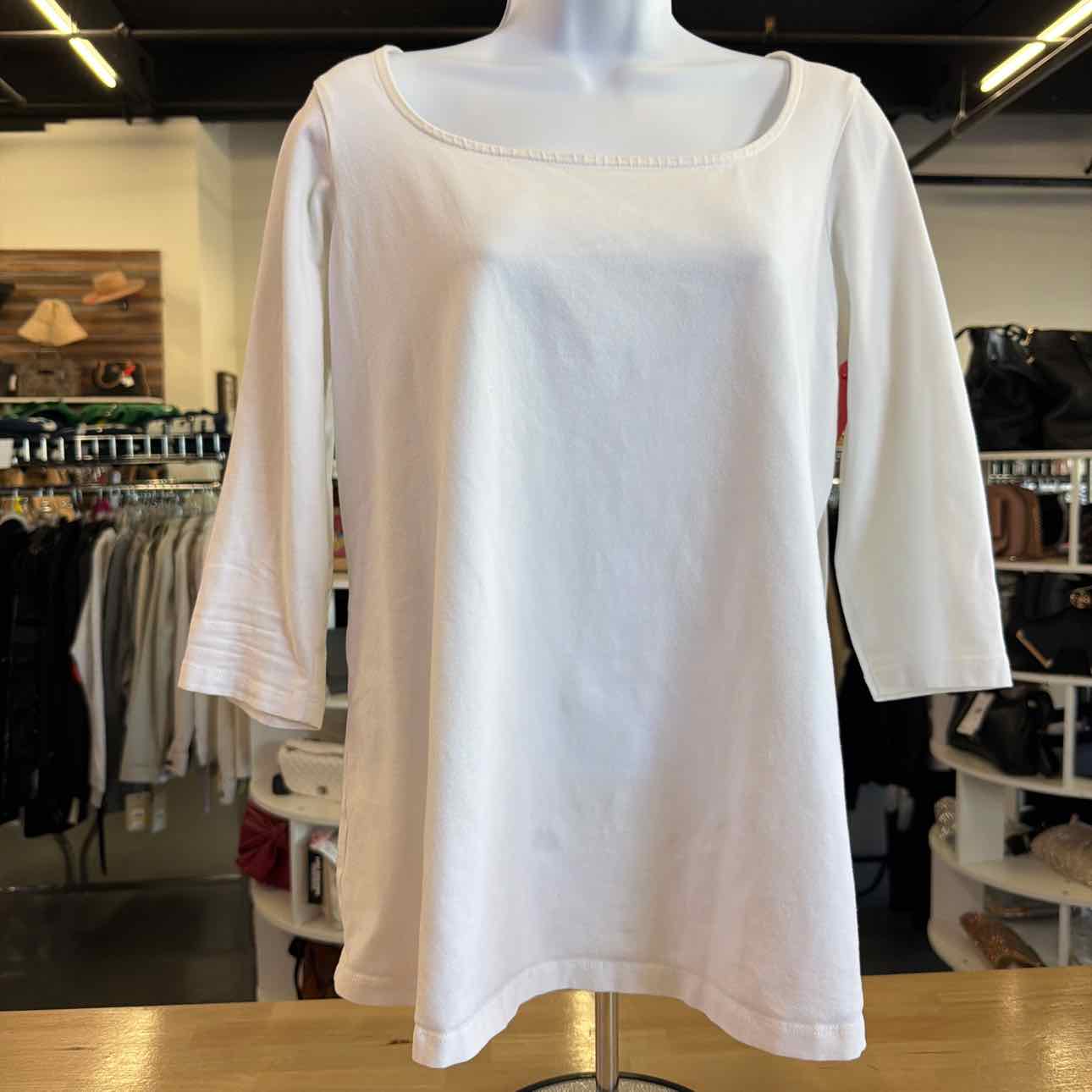 Jessica London Size 12 White Preloved Long Sleeve