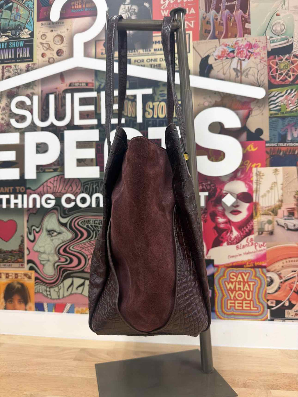 ORYANY Burgundy Leather New Handbag