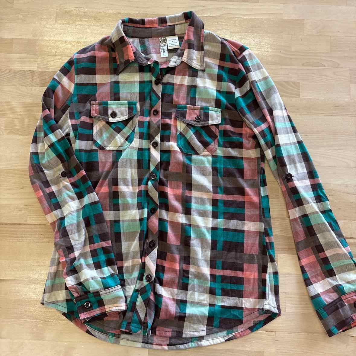 Bella D Size M Brown/Pink flannel