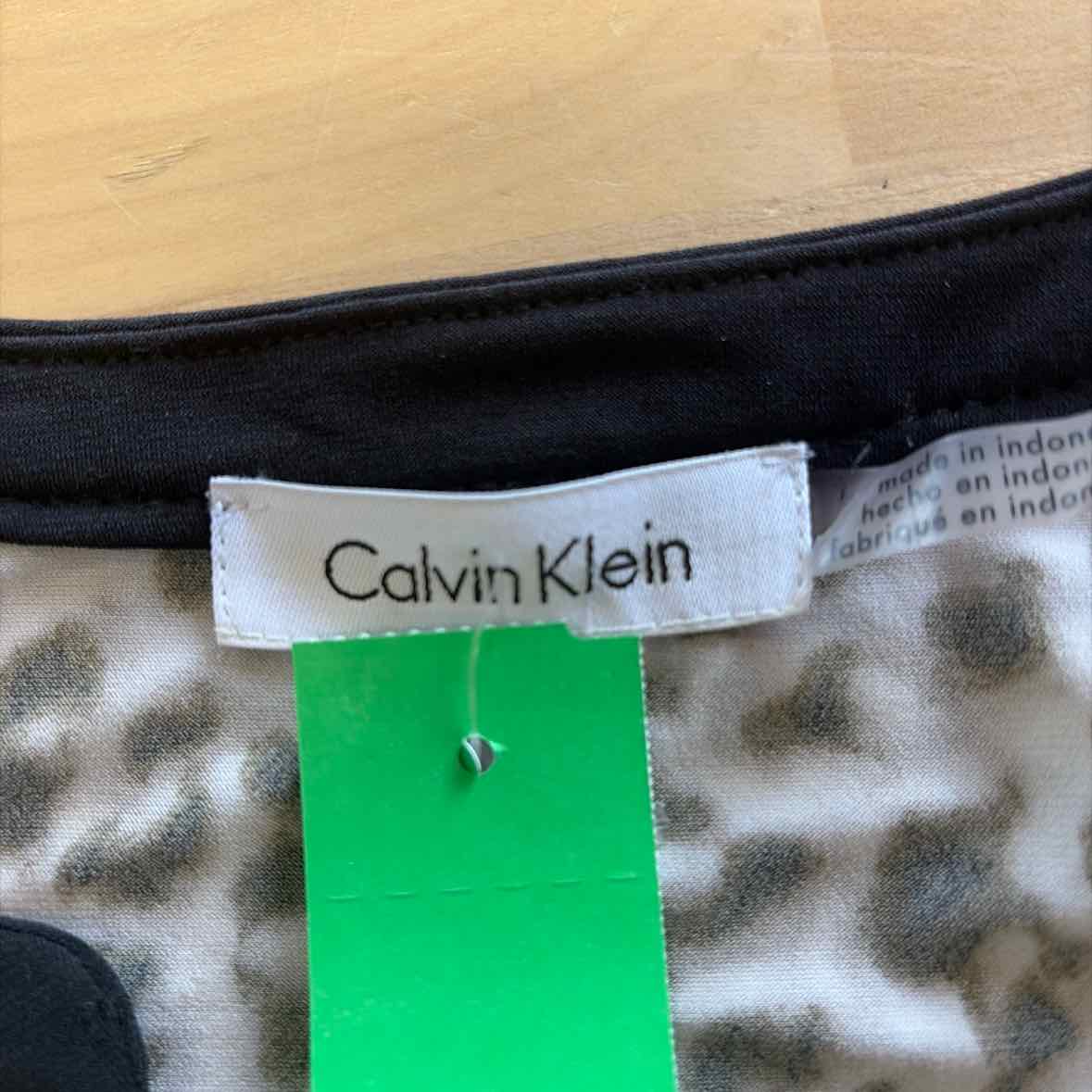Calvin Klein Size L Gray Preloved Blouse LS