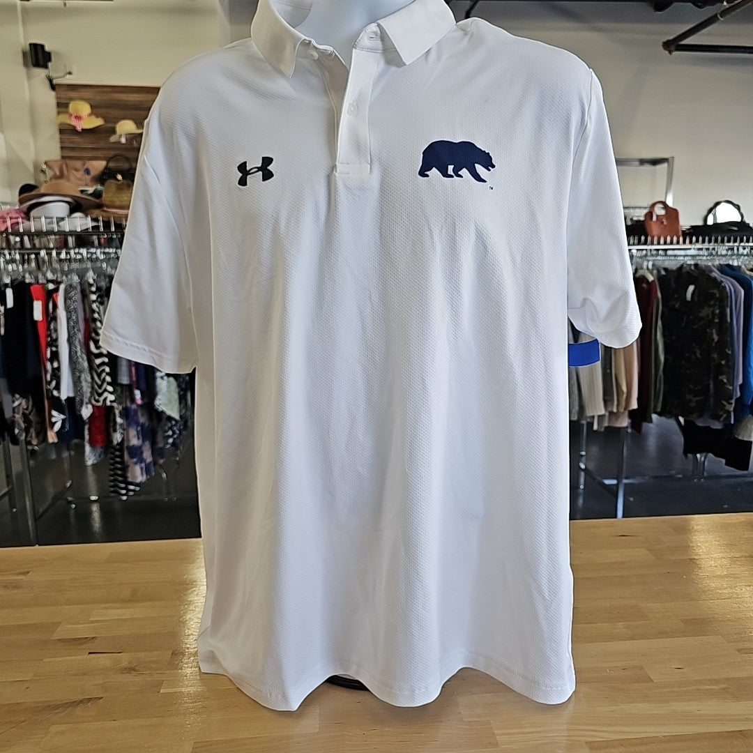 Under Armour Men's Size XL White MENS Polo