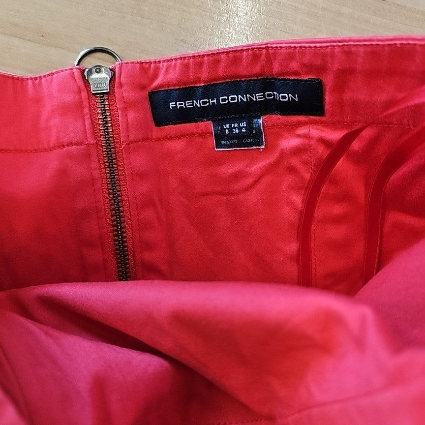 French Connection Size 4 Red & Blue Dress