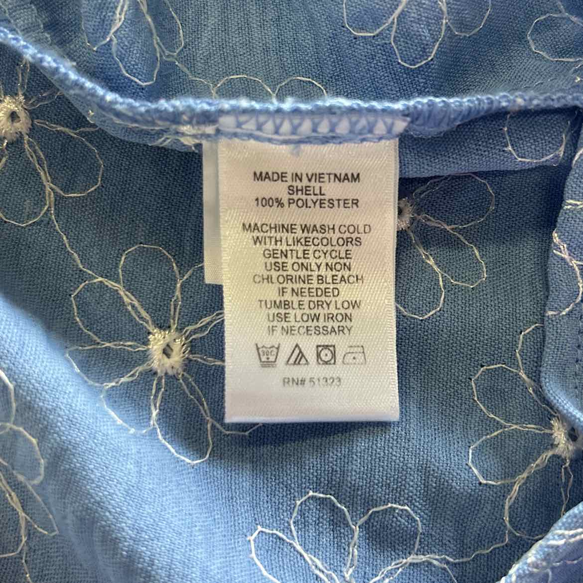 CeCe Size S Blue White Preloved Blouse