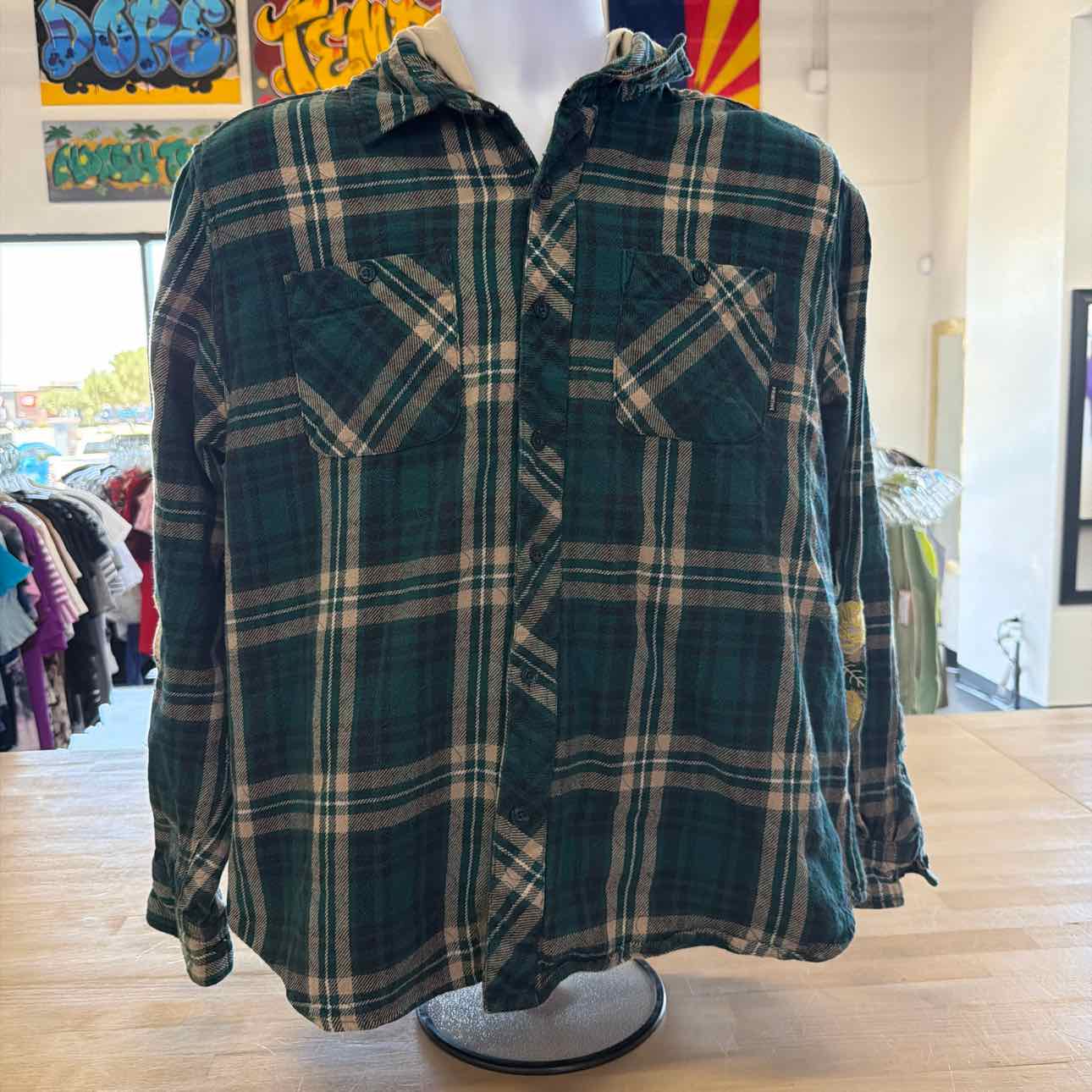 Primitive Size L Green Preloved MENS Flannel