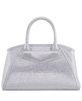 Nina All Over Crystal Satchel Silver No Size