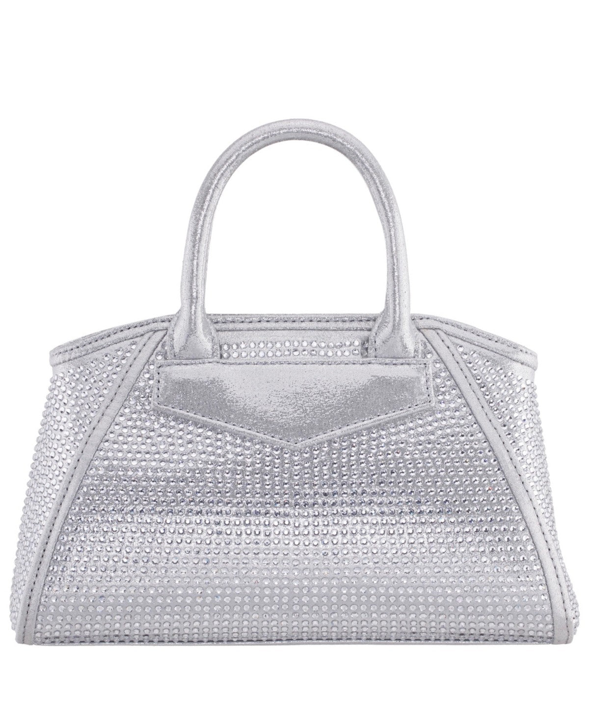 Nina All Over Crystal Satchel Silver No Size