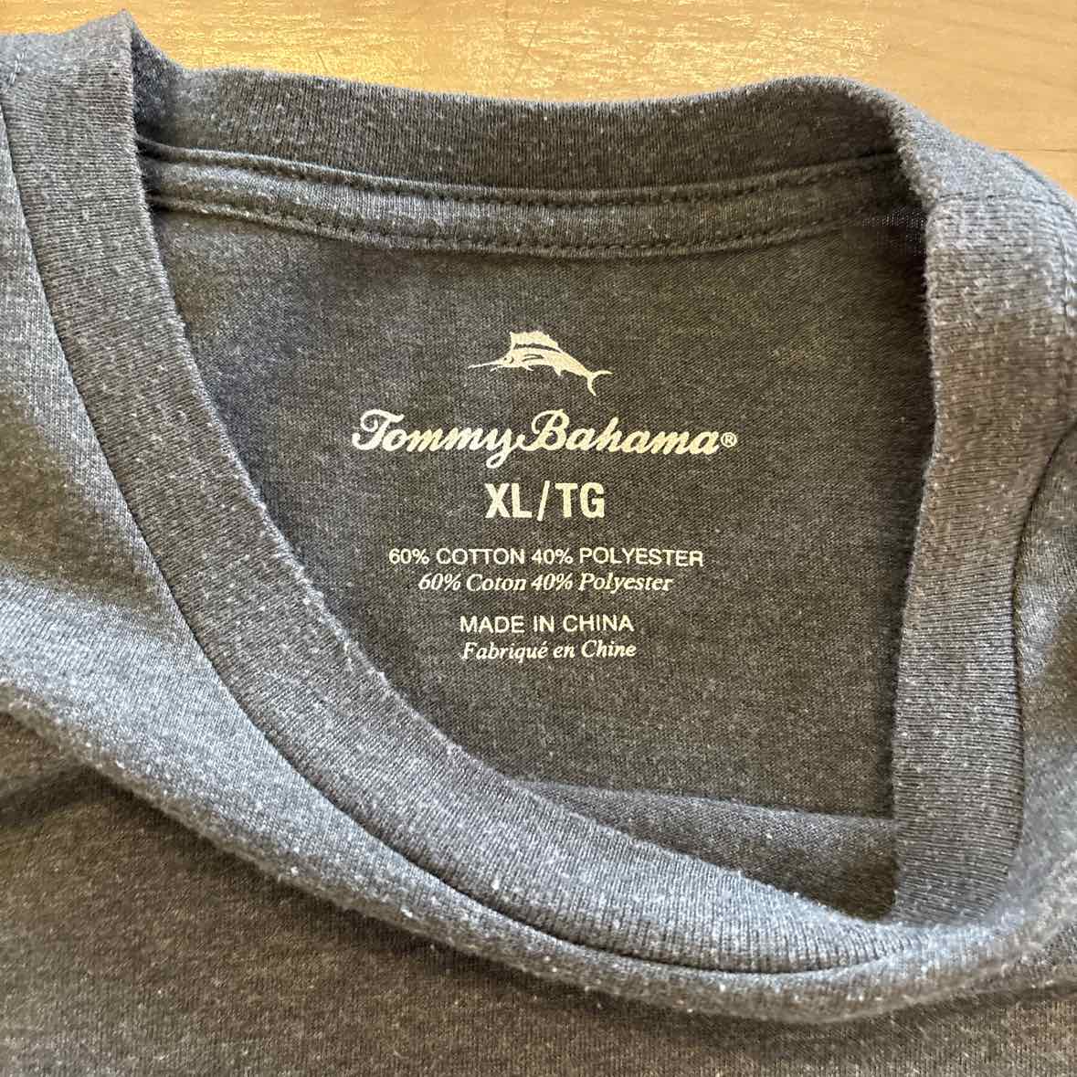 Tommy Bahama Size XL Gray MENS T-shirt