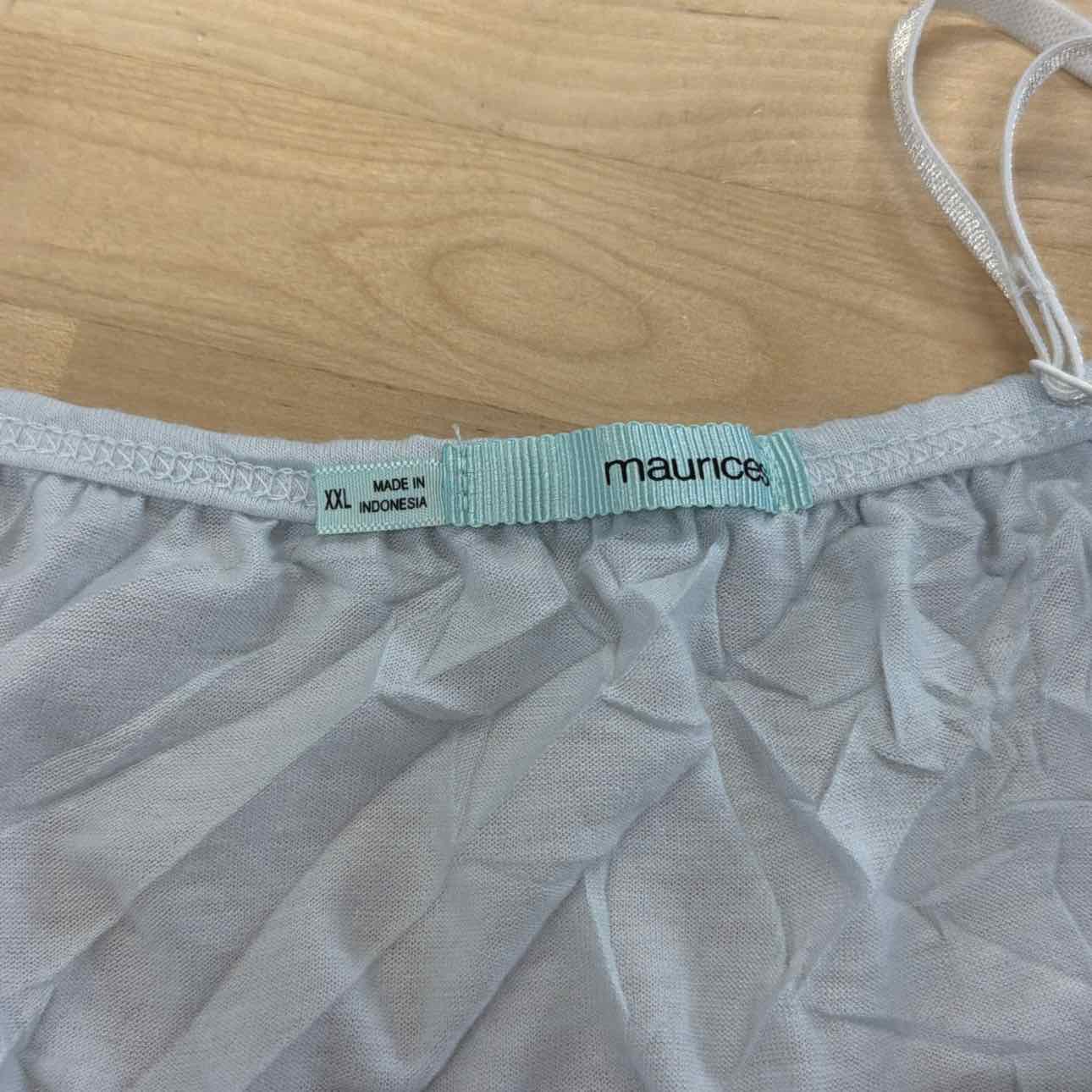Maurices Size XXL White Used Tank