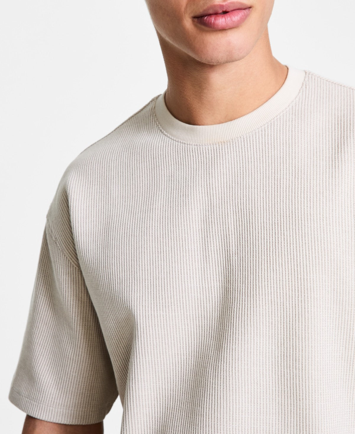 HUGO Size M Men's Waffle-structure T-shirt