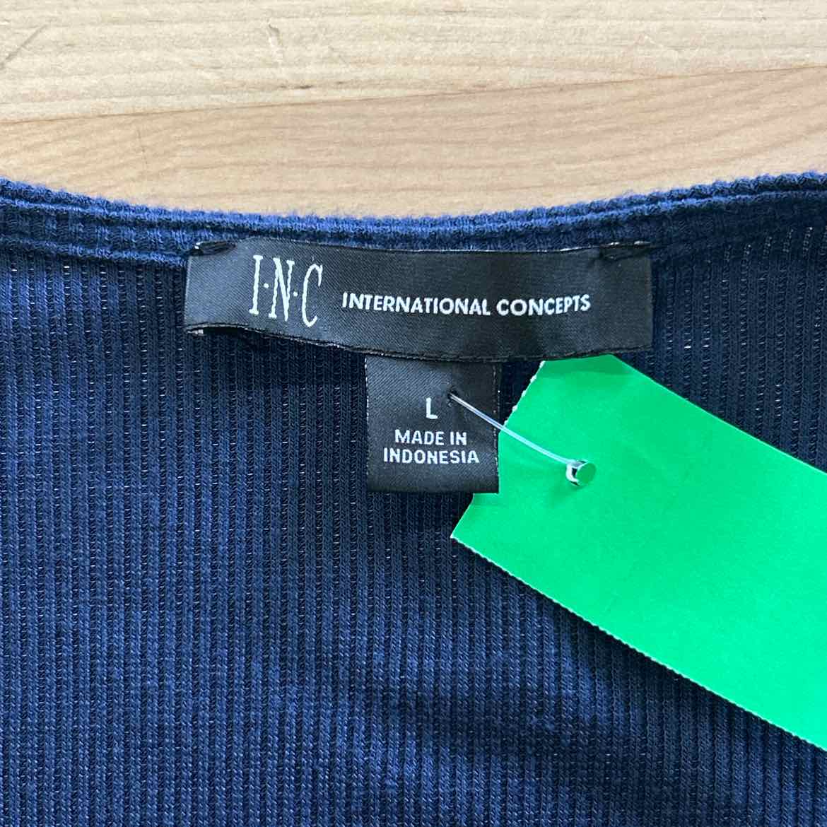 INC Size L Blue Preloved T-Shirt SS