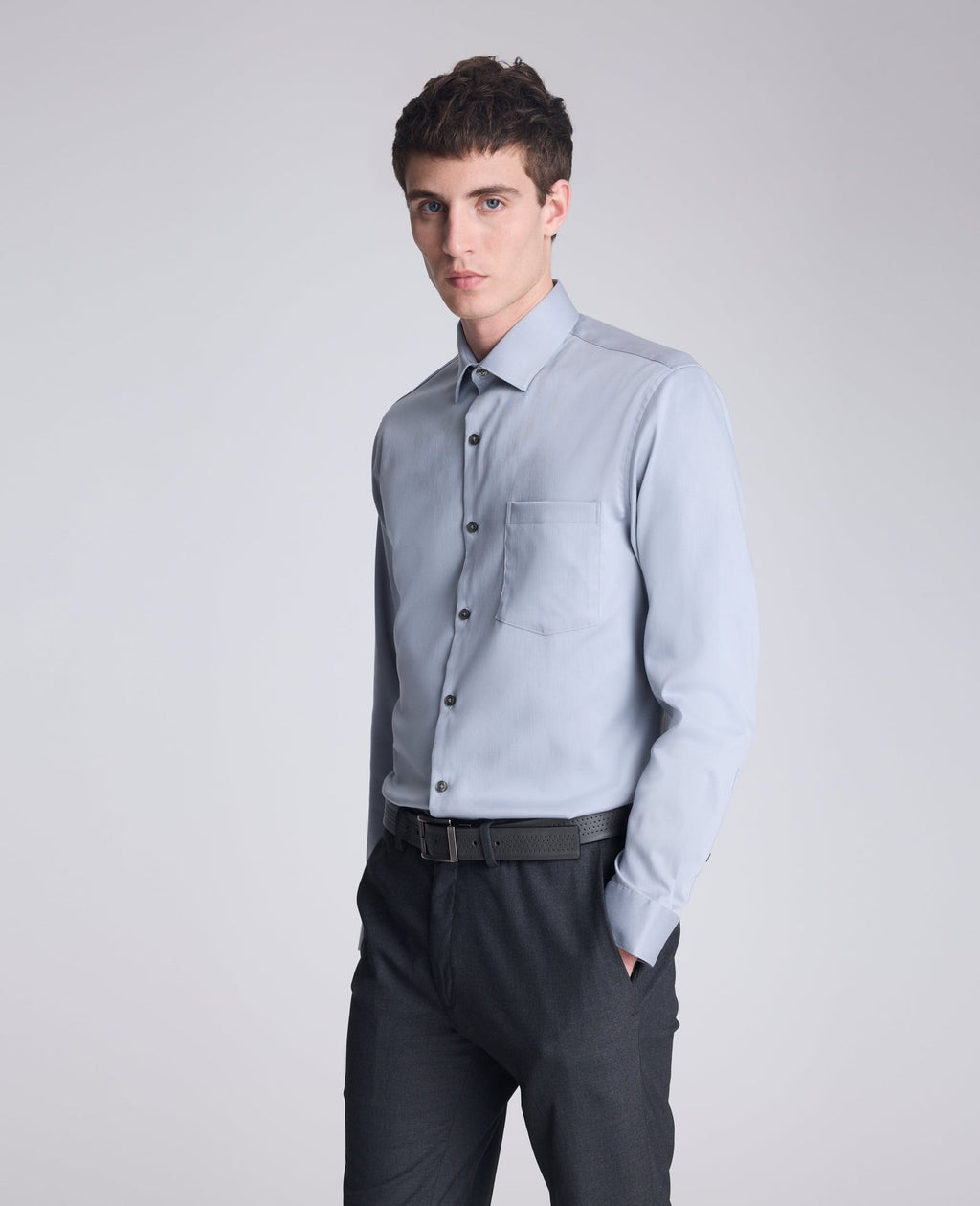 Kenneth Cole Size XL Men's Slim Fit Stretch Dress Shirt