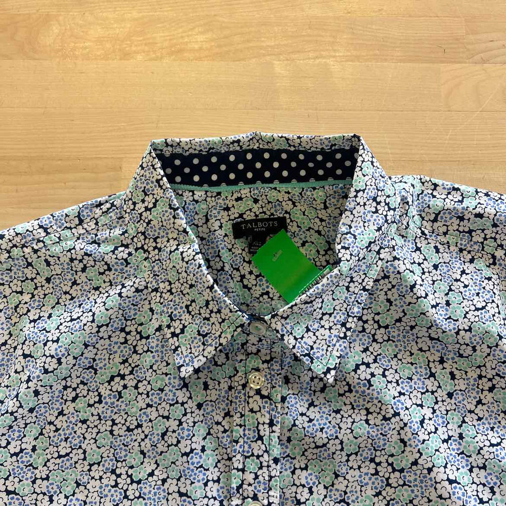 Talbots Size XLP Blue Preloved Button Down LS