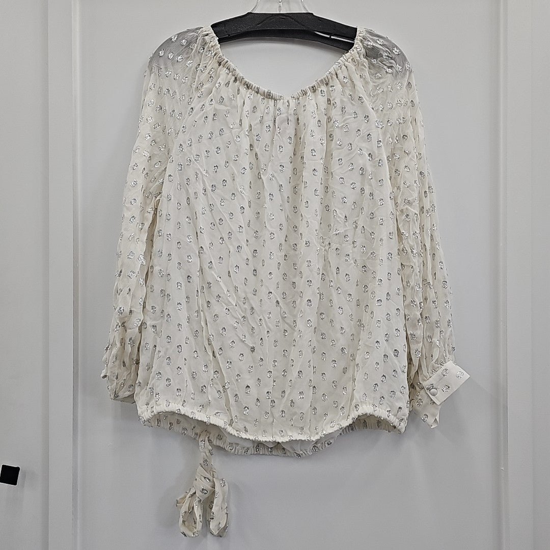 Vince Camuto Size XL White Blouse