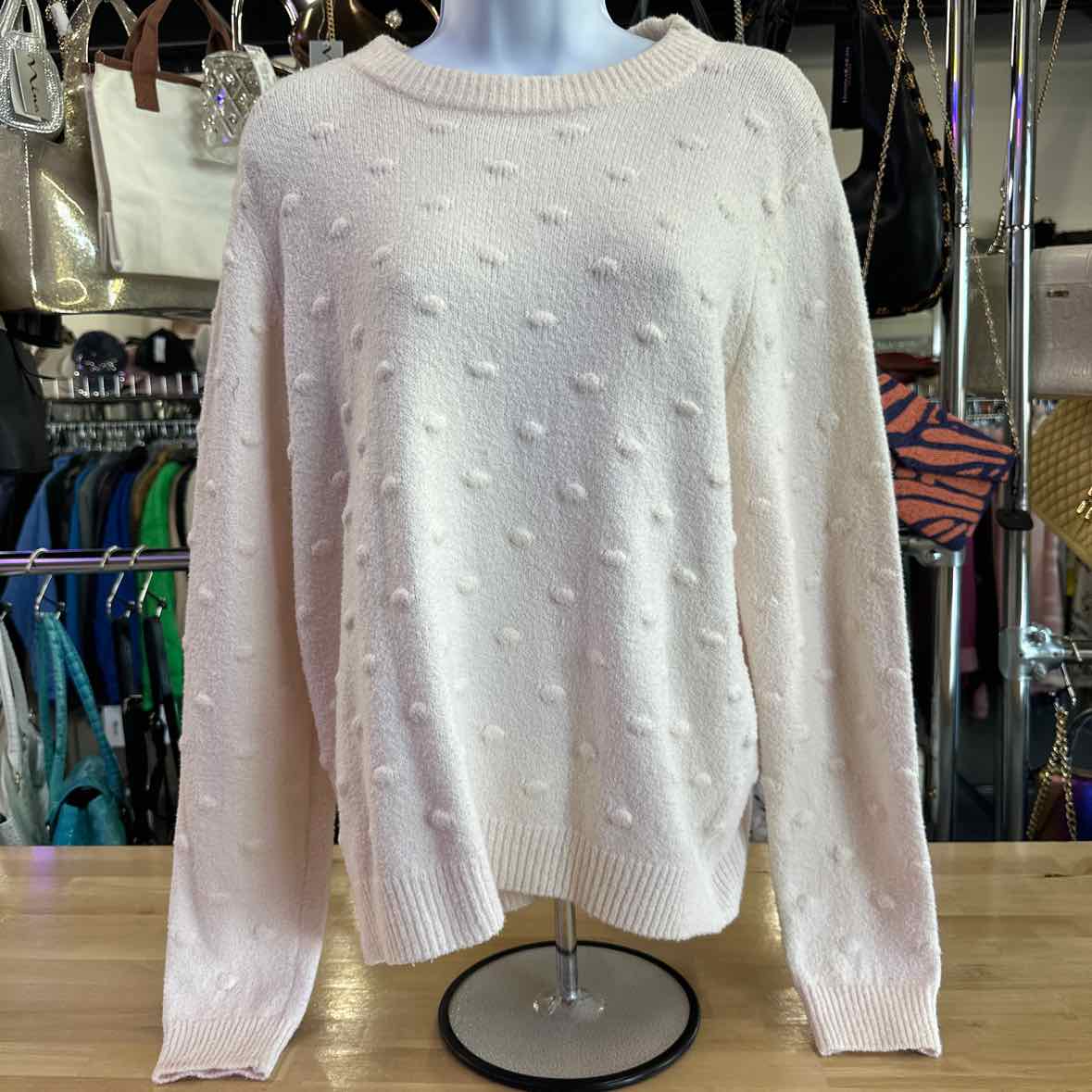 Who What Wear Size L Cream Sweater