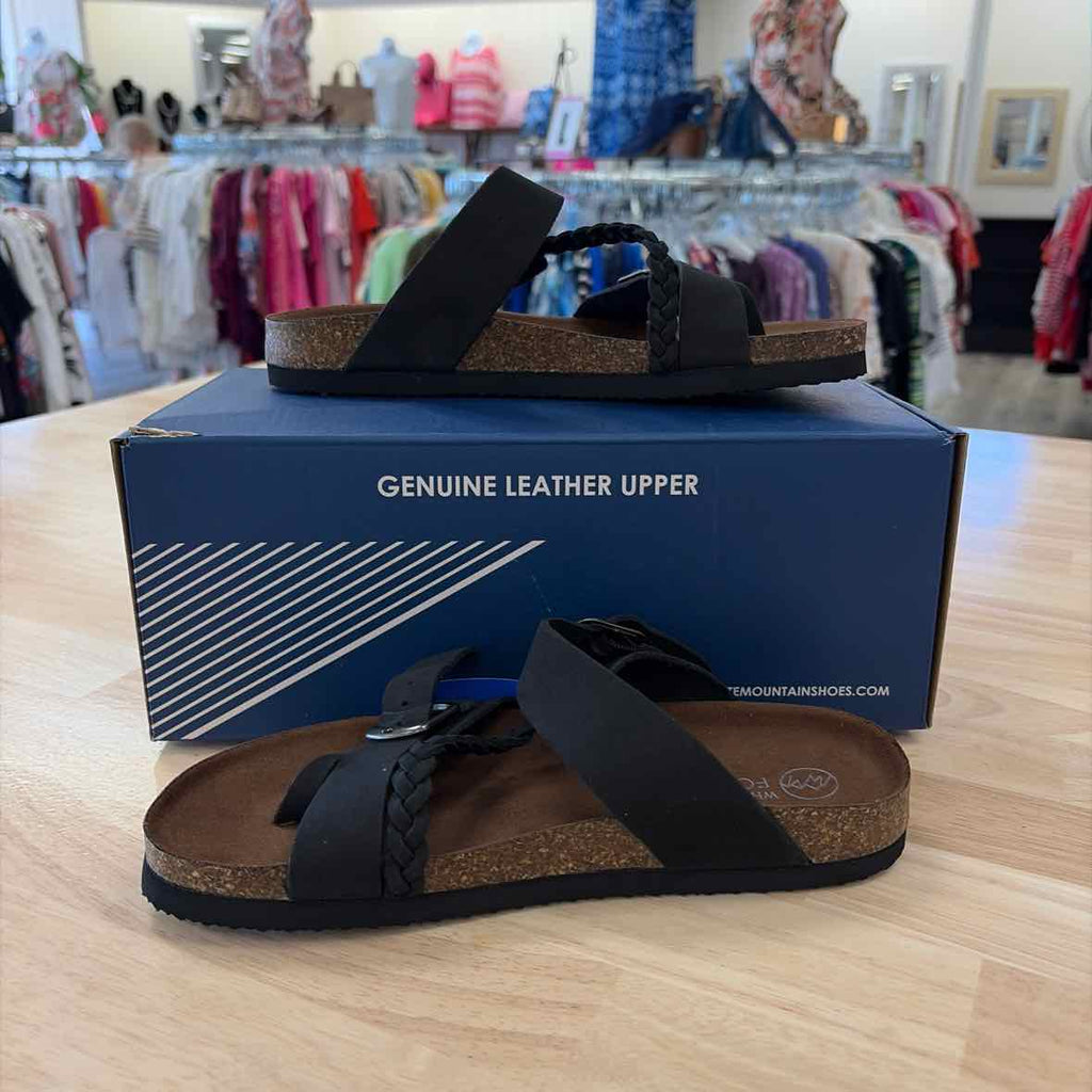 White Mountain Size 7 Brown Leather New Sandals
