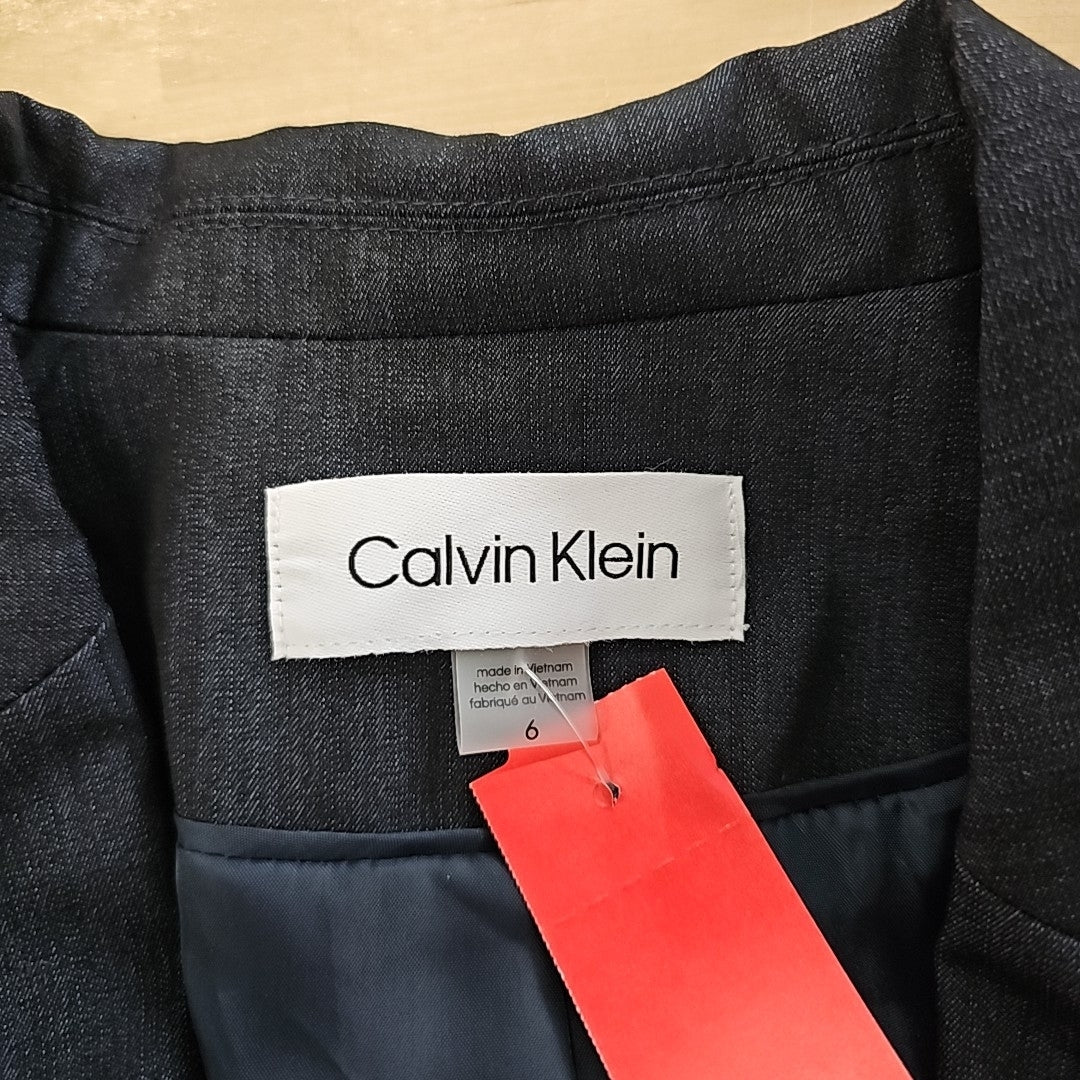 Calvin Klein One-Button Blazer, Regular and Petite Sizes - Indigo