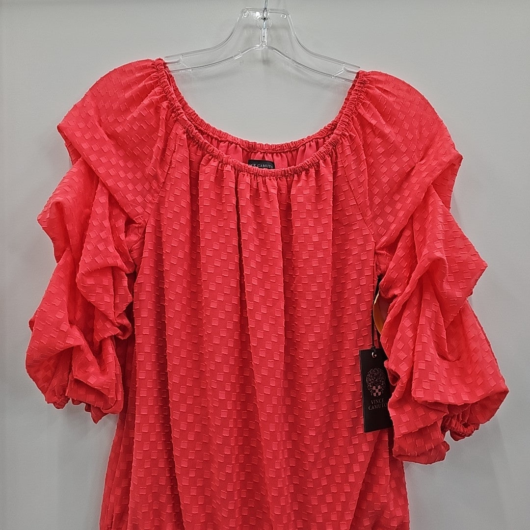 Vince Camuto Size XS Orange New Blouse SS
