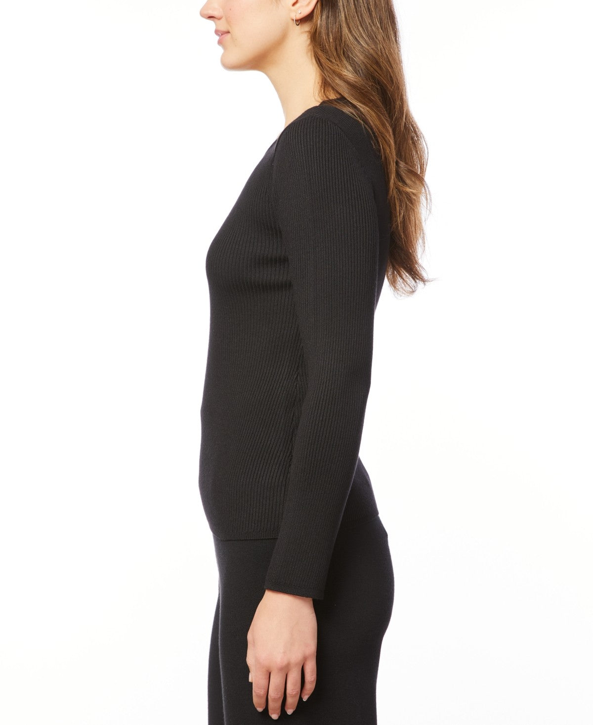 Melissa Paige Size XS Ribbed Scoop-Neck Sweater