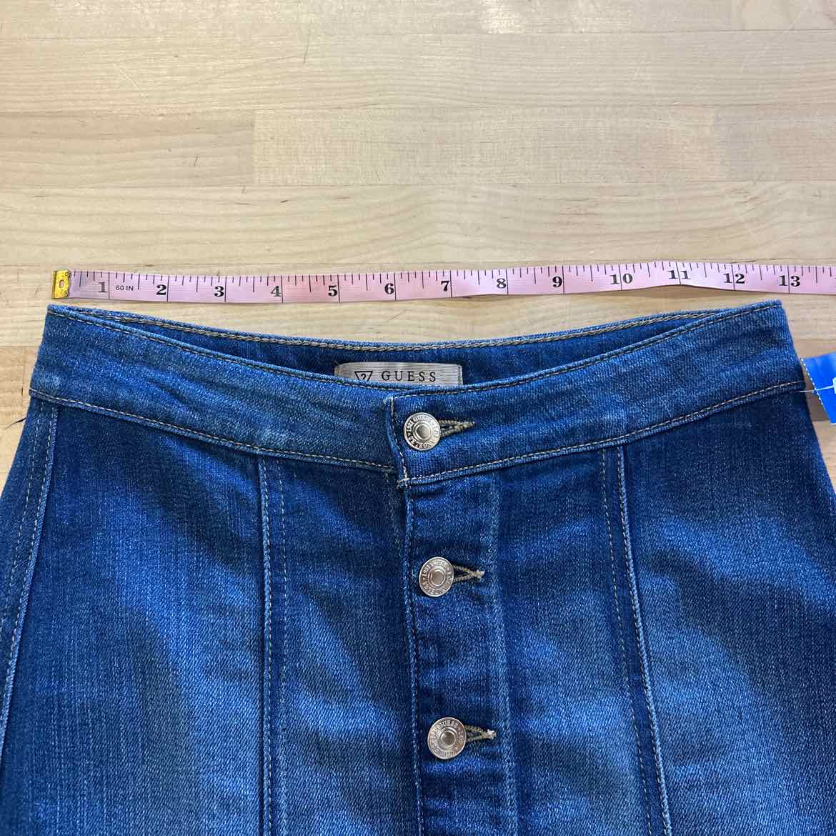 Guess Size 25 Blue Denim Preloved Skirt