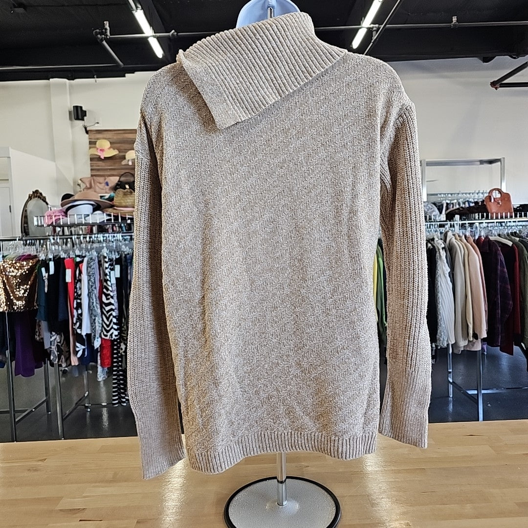 Style & Co. Size M Tan Knit Sweater