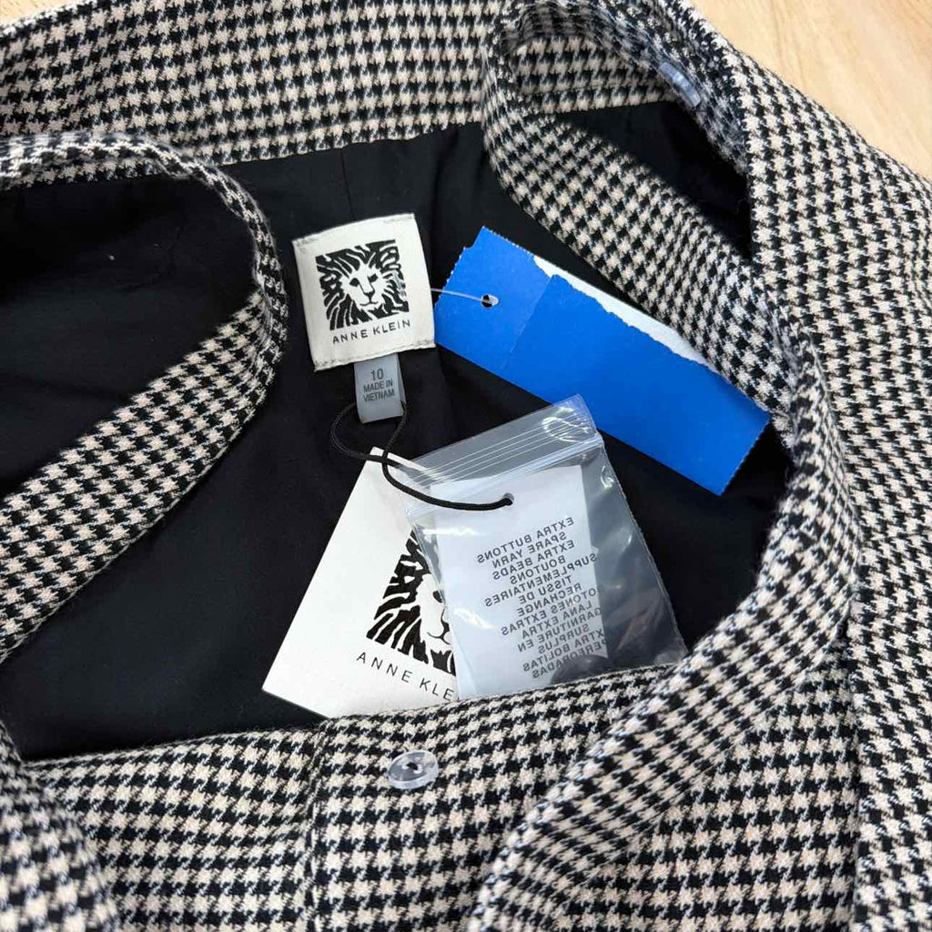 Anne Klein Size 10 Houndstooth Vest