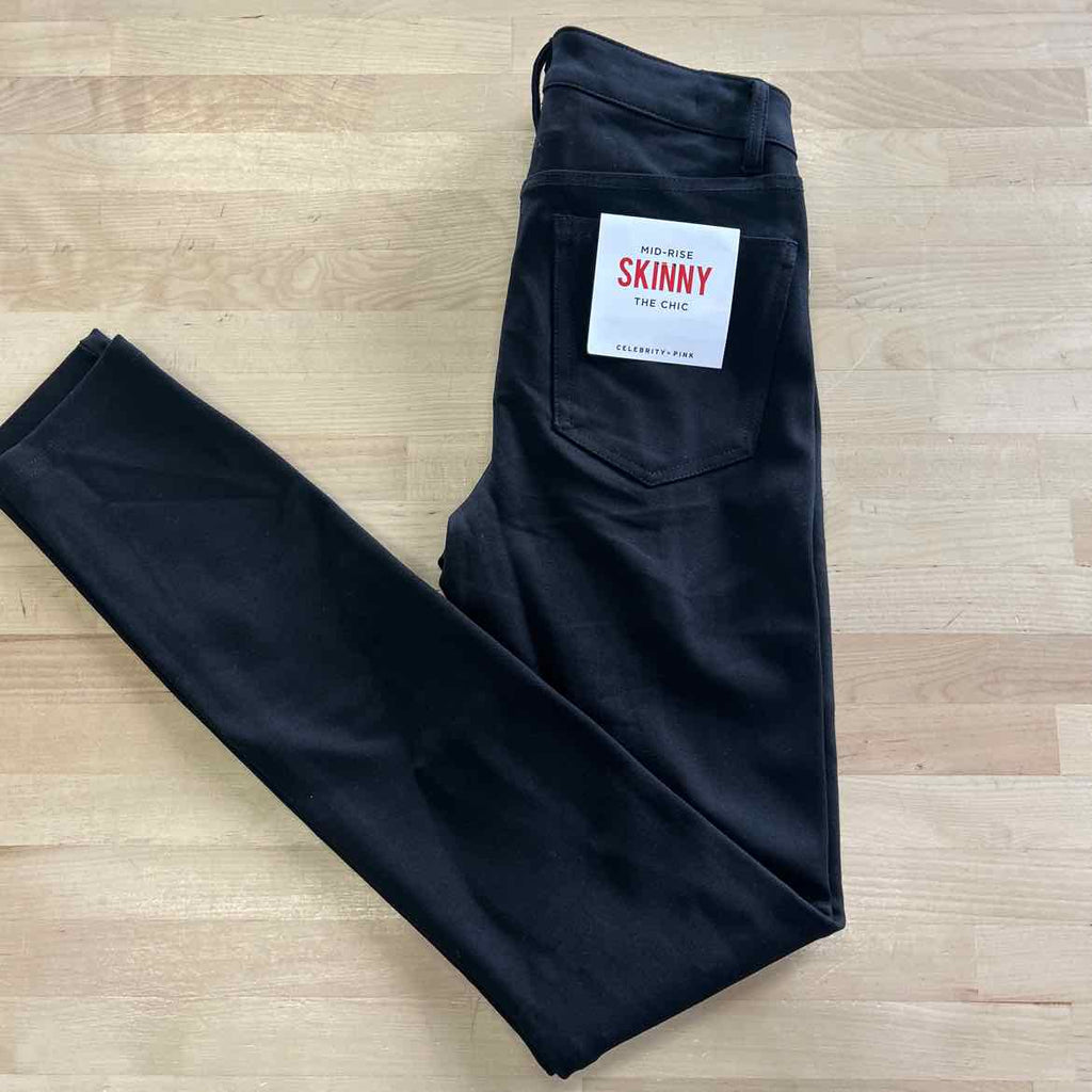 Celebrity Pink Juniors' Skinny Ponte Pants - Black